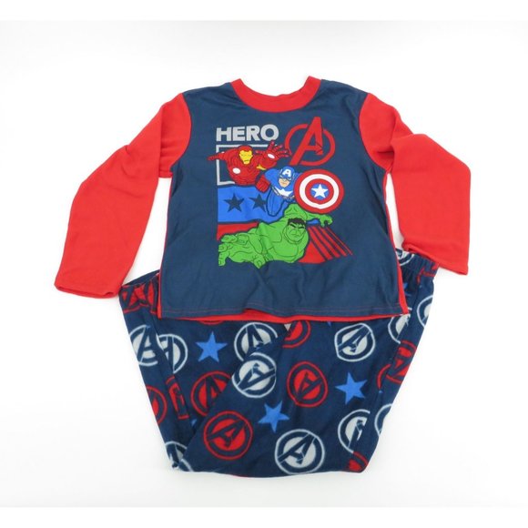 Marvel Avengers Pajama Set & Robe Kids Fleece Size 6 NWOT - Picture 1 of 7